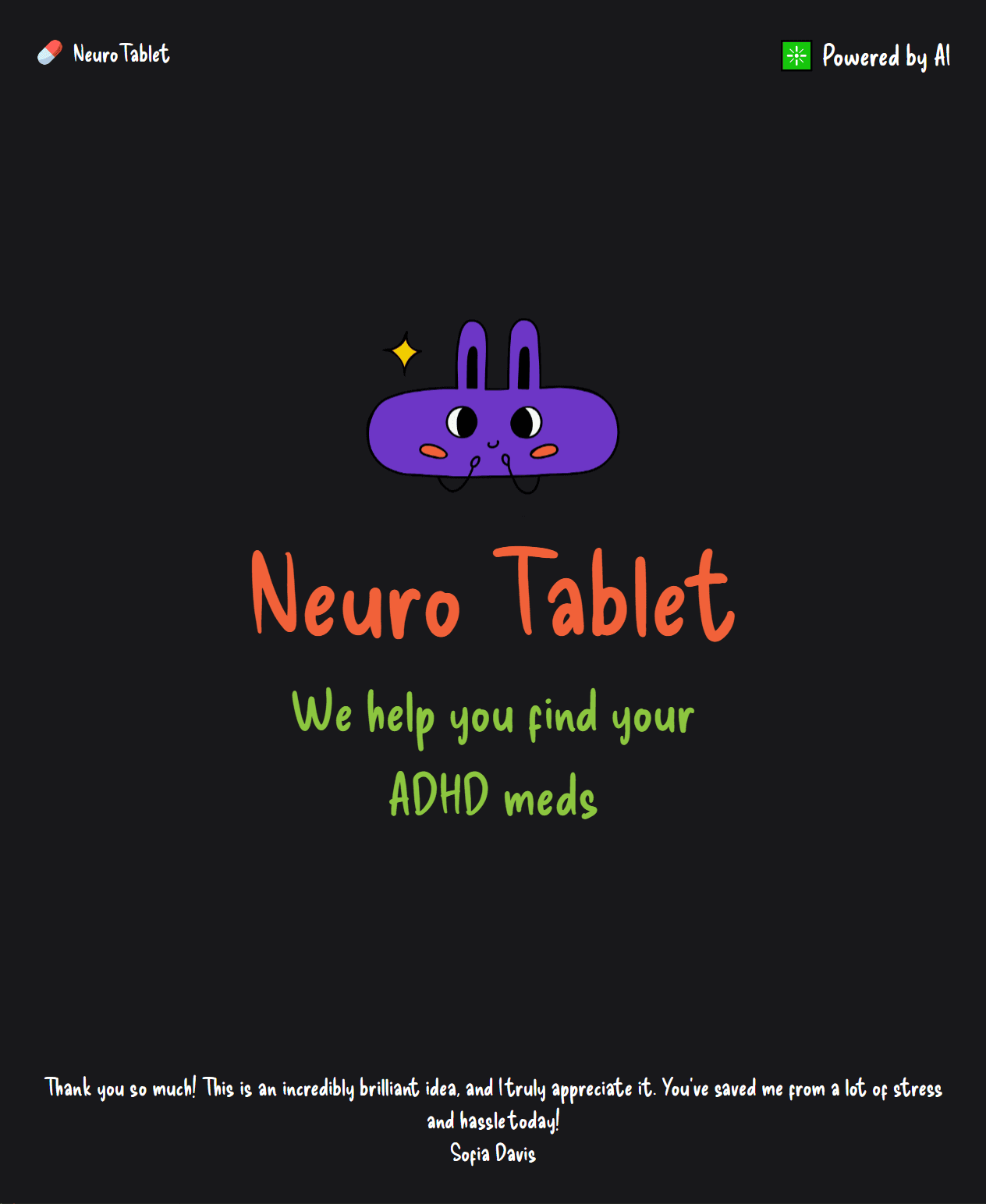 Neurotablet - Project Screenshot